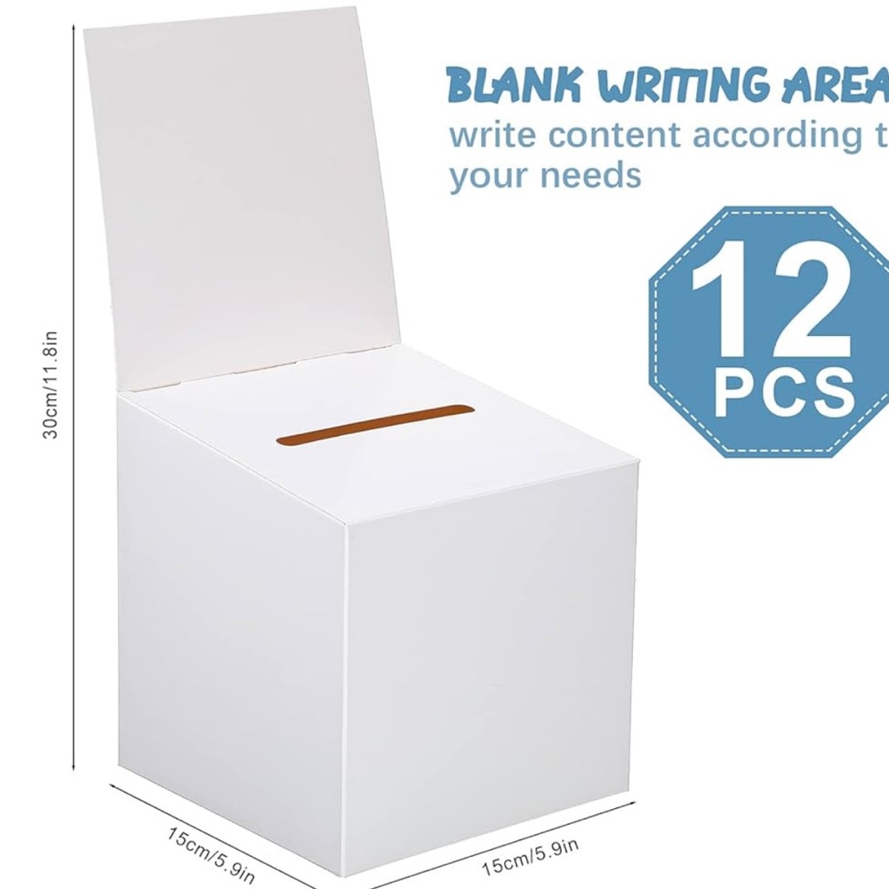 12 Pieces Ballot Box Raffle Box Donation Box - Picture 3 of 6